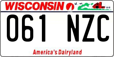 WI license plate 061NZC