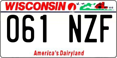 WI license plate 061NZF