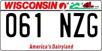 WI license plate 061NZG