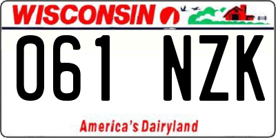 WI license plate 061NZK