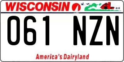 WI license plate 061NZN