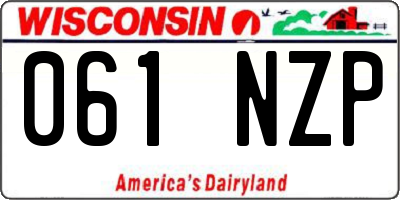WI license plate 061NZP
