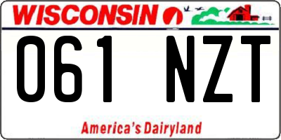 WI license plate 061NZT