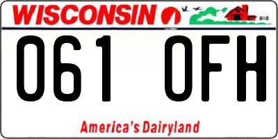 WI license plate 061OFH