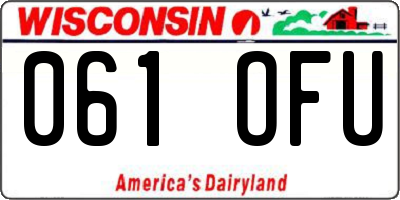 WI license plate 061OFU