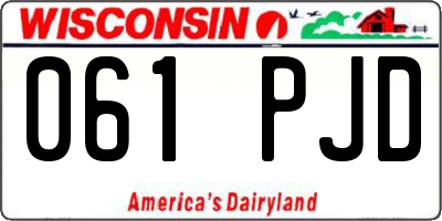 WI license plate 061PJD