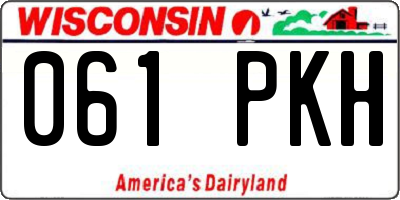 WI license plate 061PKH