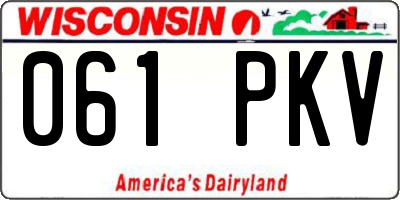 WI license plate 061PKV