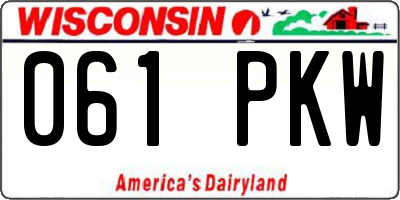 WI license plate 061PKW