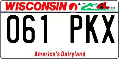 WI license plate 061PKX