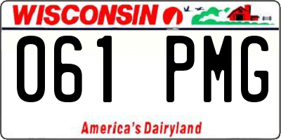 WI license plate 061PMG
