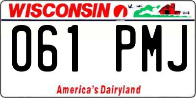 WI license plate 061PMJ