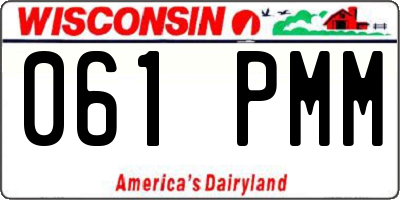 WI license plate 061PMM