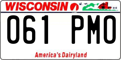 WI license plate 061PMO