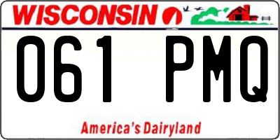 WI license plate 061PMQ