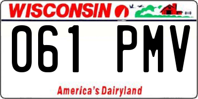 WI license plate 061PMV