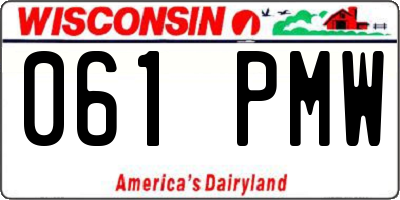 WI license plate 061PMW