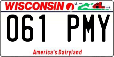 WI license plate 061PMY