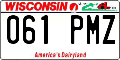 WI license plate 061PMZ