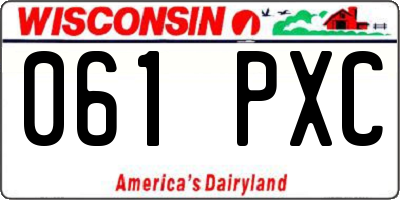 WI license plate 061PXC