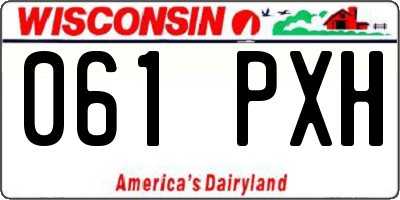 WI license plate 061PXH