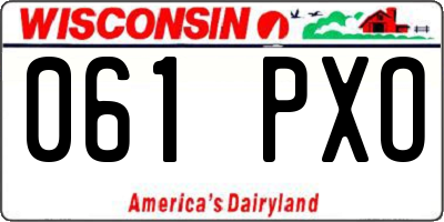 WI license plate 061PXO