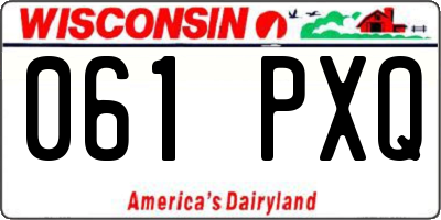 WI license plate 061PXQ
