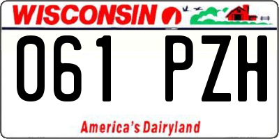 WI license plate 061PZH