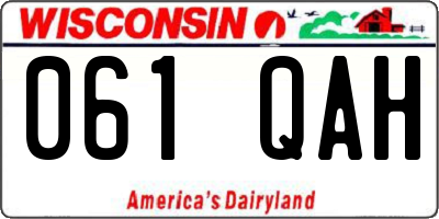 WI license plate 061QAH