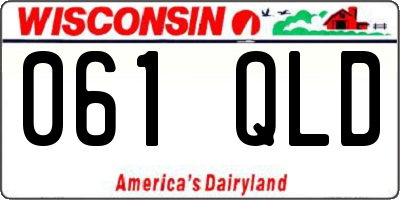 WI license plate 061QLD