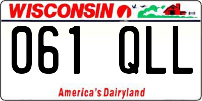 WI license plate 061QLL