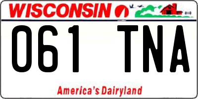 WI license plate 061TNA