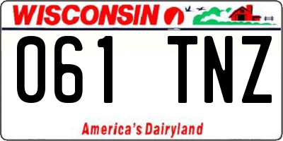 WI license plate 061TNZ