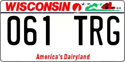 WI license plate 061TRG