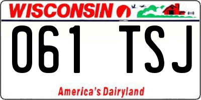 WI license plate 061TSJ