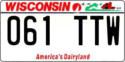 WI license plate 061TTW