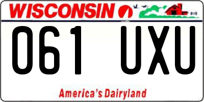 WI license plate 061UXU