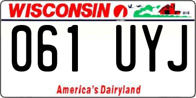 WI license plate 061UYJ