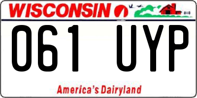 WI license plate 061UYP