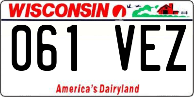 WI license plate 061VEZ