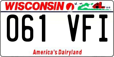 WI license plate 061VFI