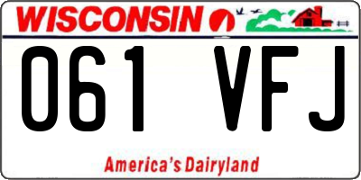WI license plate 061VFJ