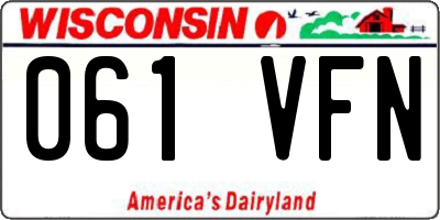 WI license plate 061VFN