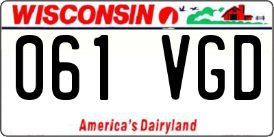 WI license plate 061VGD