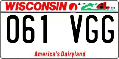 WI license plate 061VGG