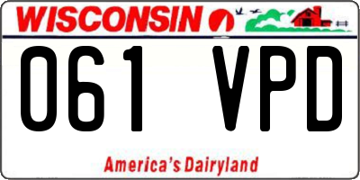 WI license plate 061VPD