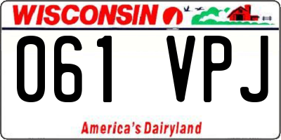 WI license plate 061VPJ