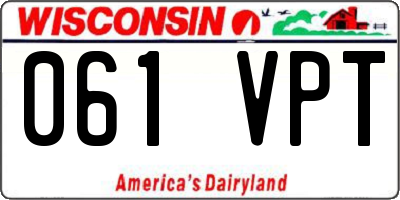 WI license plate 061VPT