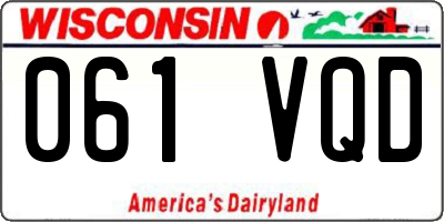 WI license plate 061VQD
