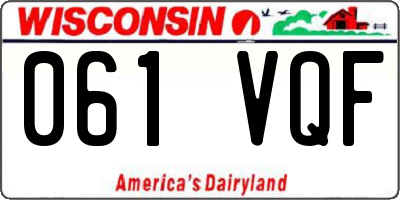 WI license plate 061VQF
